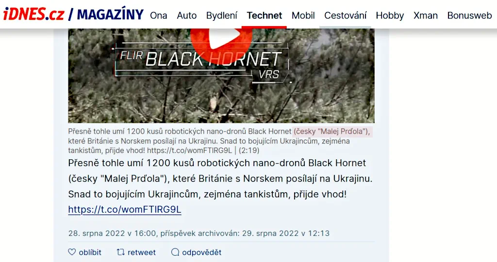 Black Hornet Robotic Nano Drones